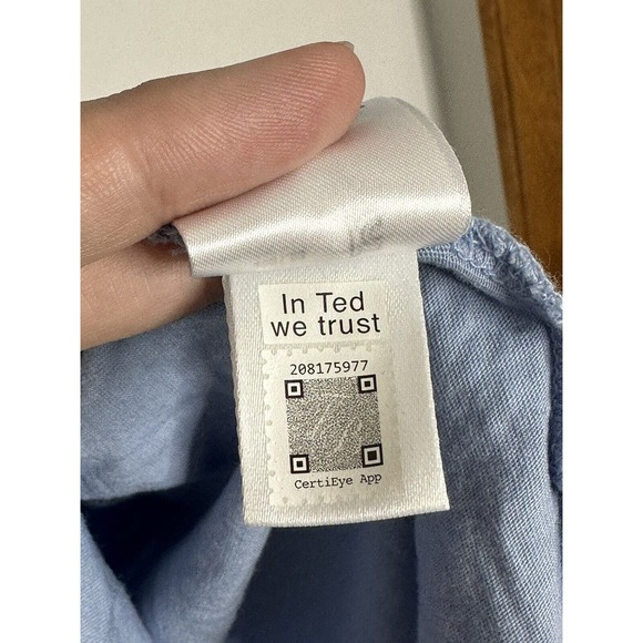 Ted Baker Mens Sz 4 Polo T Shirt Collared Cotton Casual Pale Blue - Picture 5 of 6